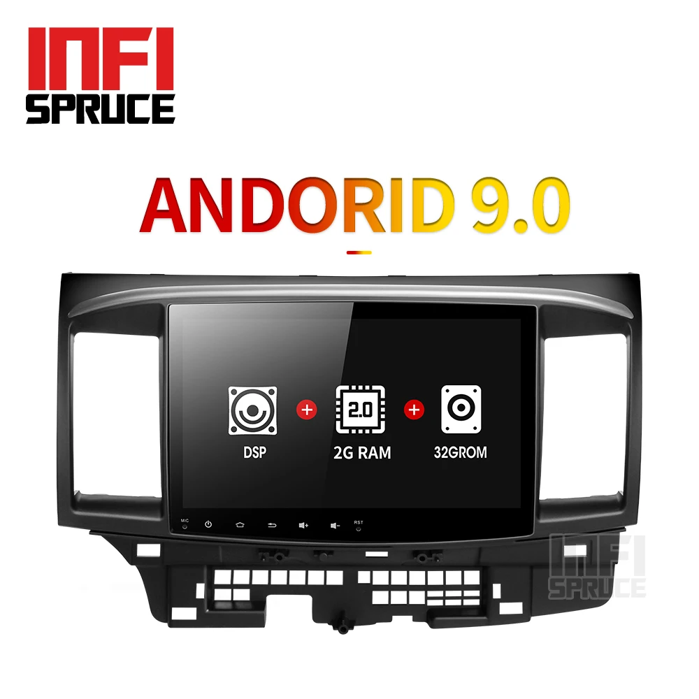 PX30 32G Android 9,0 автомобильный DVD для Mitsubishi Lancer 2005- с 10,1 дюймов 2 DIN 3g/4G gps Радио Видео плеер автомобильная навигация