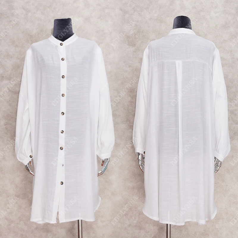 2022 накидки на бикини белая хлопковая туника женская пляжная одежда большого