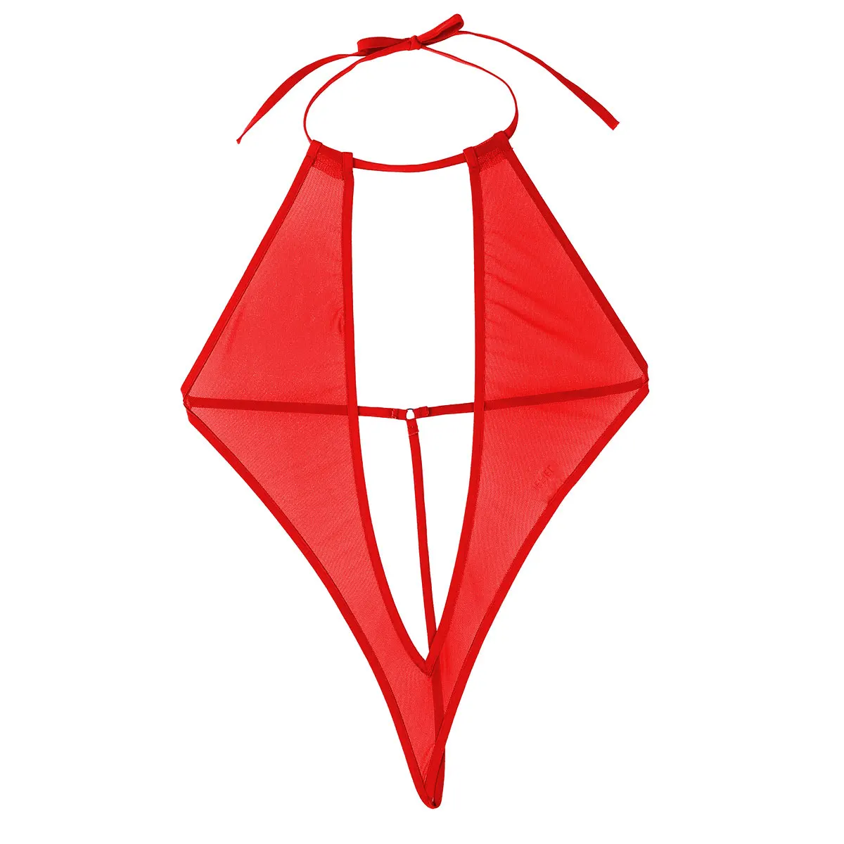 TiaoBug женский сексуальный купальник цельный прозрачный сетчатый Глубокий V