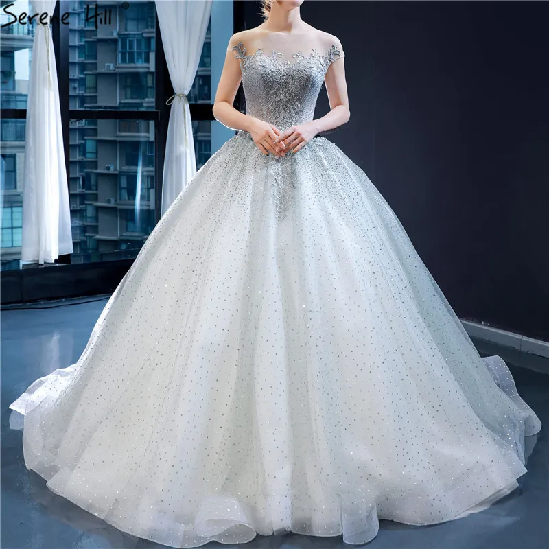 Серый сексуальный светильник без рукавов Свадебные платья дизайн 2021 ручной