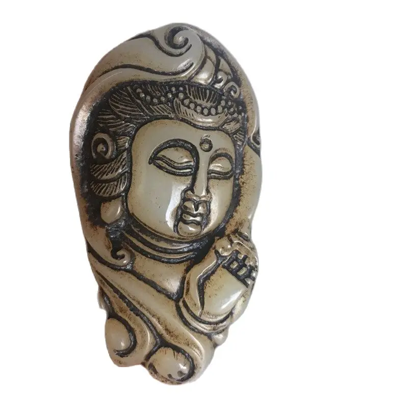 

Кулон Guanyin «Бодхисаттва», вырезанный на китайском старинном Нефрите