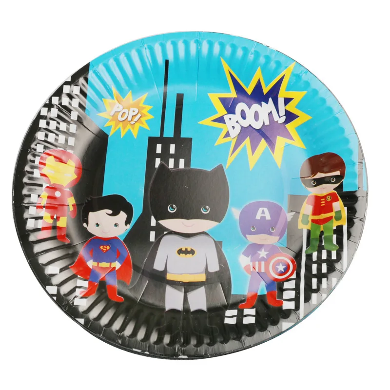 Одноразовая посуда для вечеринки супергероев Мстители тарелка чашка скатерть