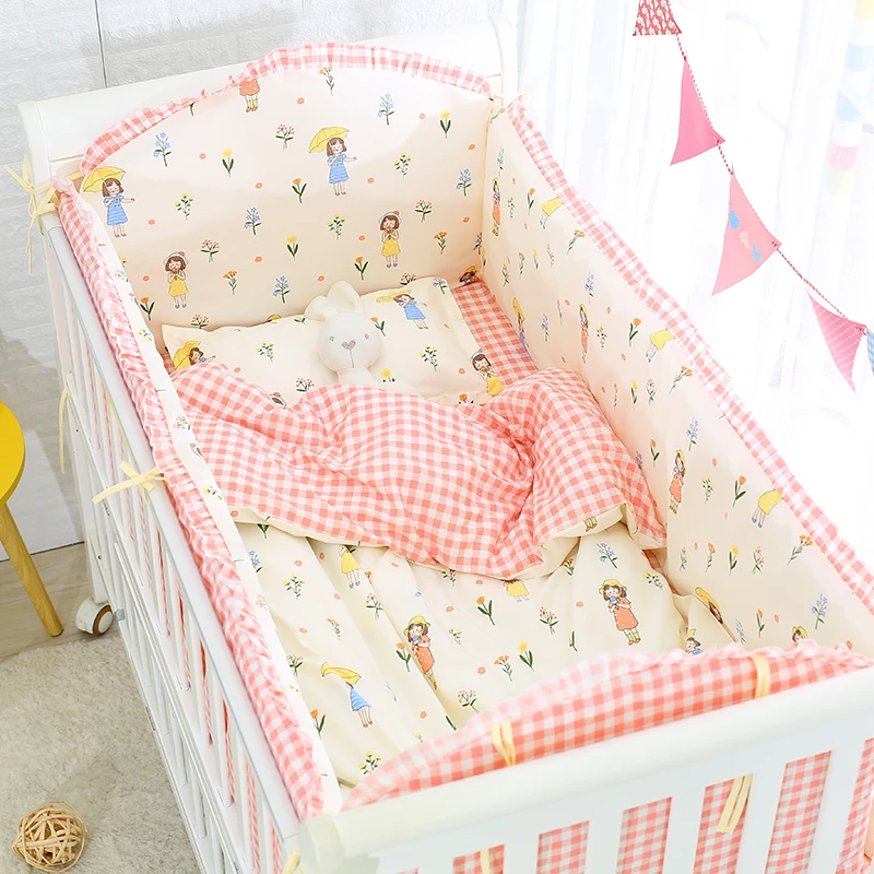 6 шт. бамперы для детской кроватки Комплект постельного белья хлопковые