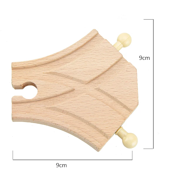 Double Curvature B TBKJOYS деревянные железнодорожные дорожки, аксессуары для железной дороги, все виды деревянных дорожек, различные компоненты, развивающие игрушки - Цвет: Double Curvature B