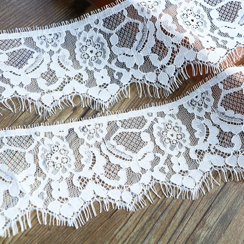 9 см 3 ярда модная Высококачественная белая кружевная отделка для ресниц ручной