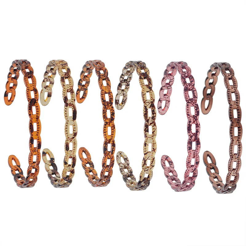 Обруч для волос U образный с вырезами повязка на голову в форме буквы пластиковая