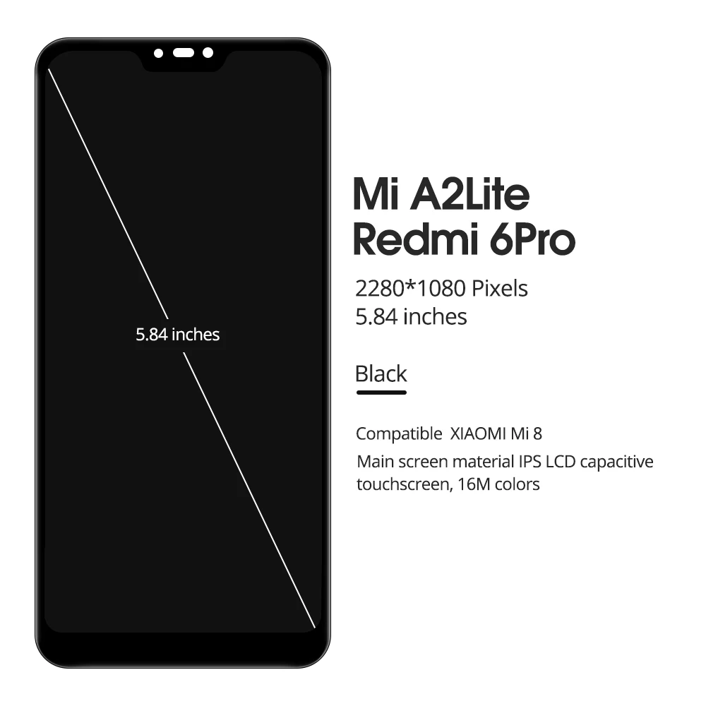 Для Xiaomi Redmi A2 LITE ЖК-дисплей кодирующий преобразователь сенсорного экрана в сборе