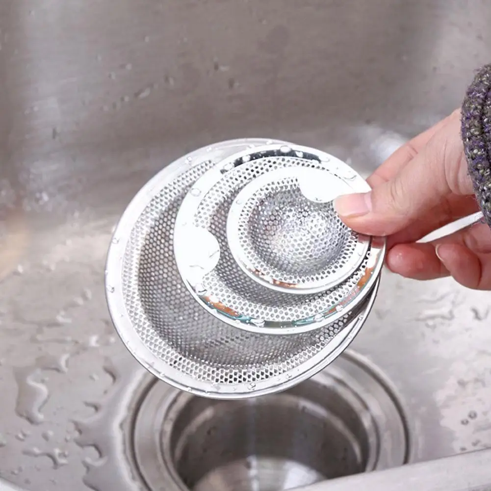 

1PCS Household Steel Sink Filter Pool Bathtub Bathroom Anti-clog Accessories Kitchen Slag Strainer Sewer Floor Drain J7U9