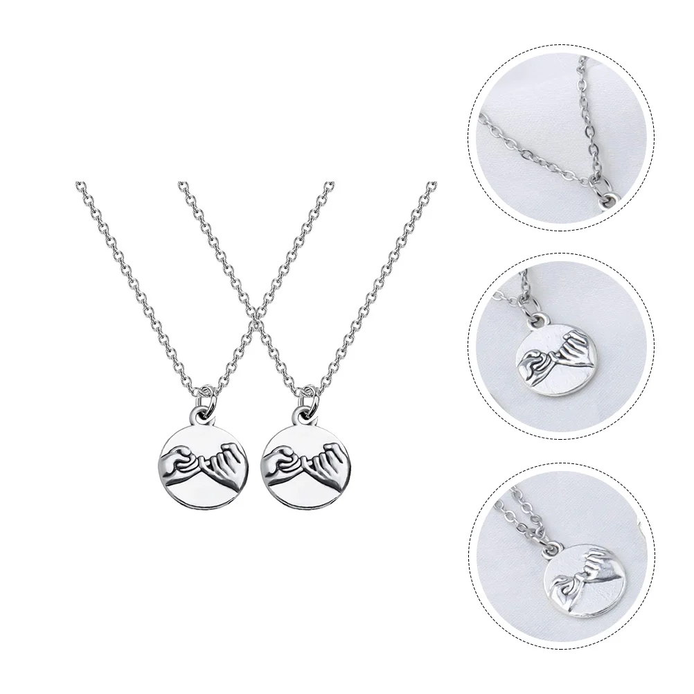 

2pcs Hand in Hand Pattern Necklaces Friend Necklaces Gift Friendship Necklaces