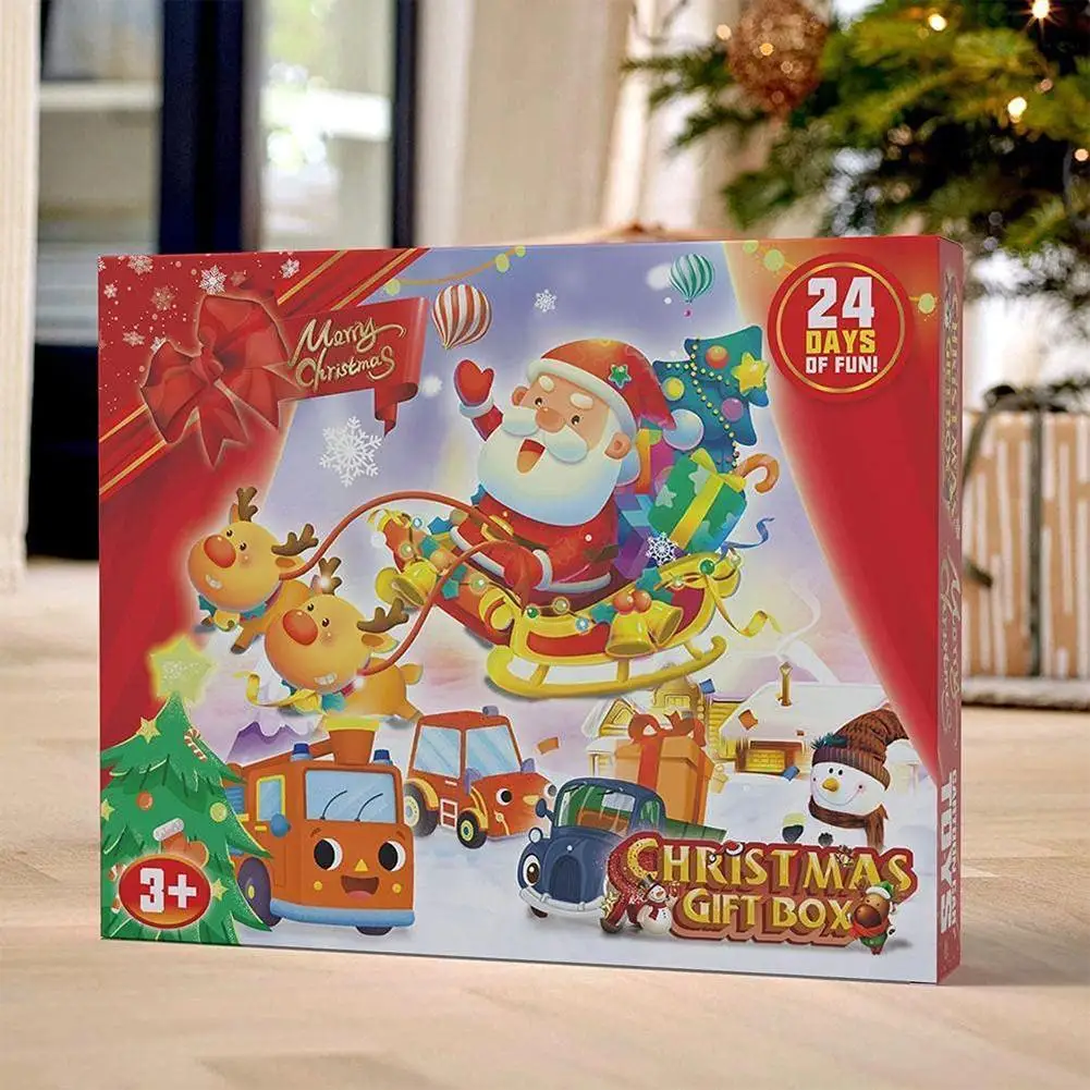 

24 Christmas Countdown Calendar Blind Box Surprise Blind Christmas Pull Toy Toy Inertial Box Blind Set Car Box Back V1f5