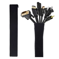 1 pc cable management cover computer cable sorting storage cover with zipper cable protection cover anti static odorless