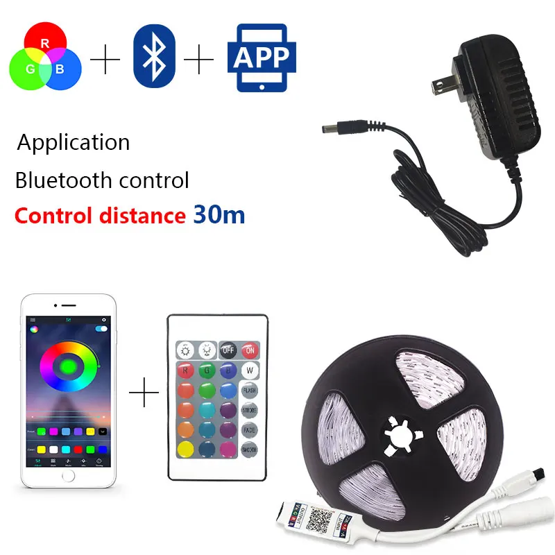 Светодиодные ленты с поддержкой Bluetooth Iuces LED RGB 5050 SMD без водонепроницаемой гибкой