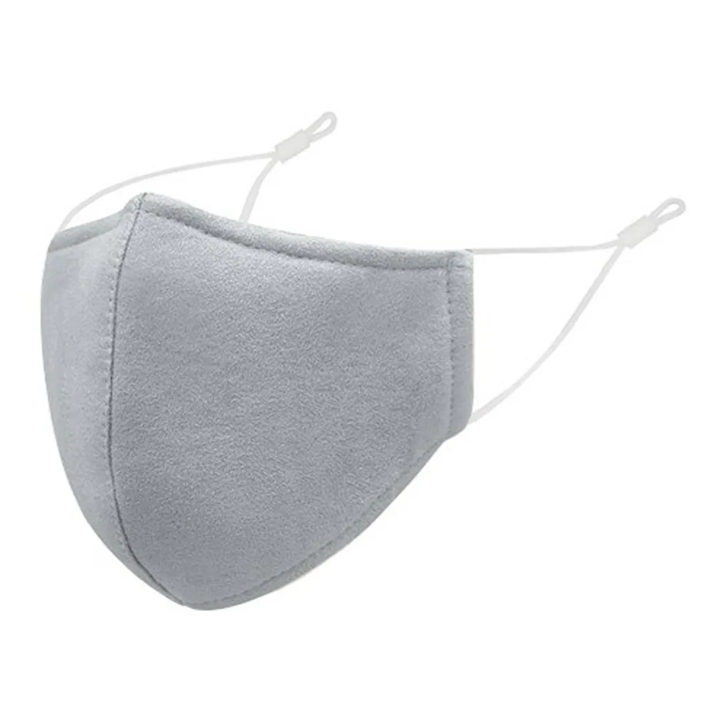 

1pc Outdoor Adult Washable And Reusable Pure Color Suede Comfortable Mask Mouth-muffle Mask Face Mouth Masks Beauty Mask