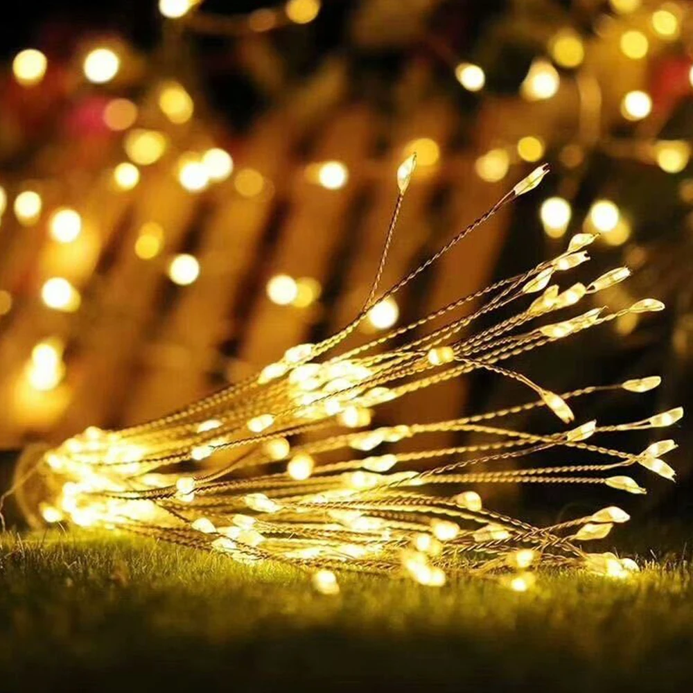 

FOXGBF Solar String Lights Fireworks Light Lawn bulb Christmas Decoration Lighting Wall lamp Waterproof Outdoor Indoor Lighting