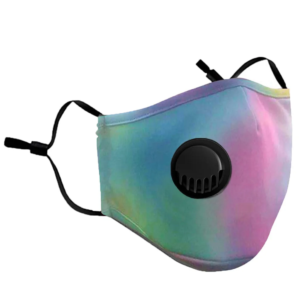 

12PCS Face Mask fashion Women Men Tie Dye Anti-dust mouth Masks Mascarilla Masque Tapabocas with Respirator Masker Protection