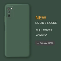 New Liquid Silicone Phone Case For samsung Galaxy s20 Fan Edition s20FE Original Soft Camera Protective Back Cover Cases