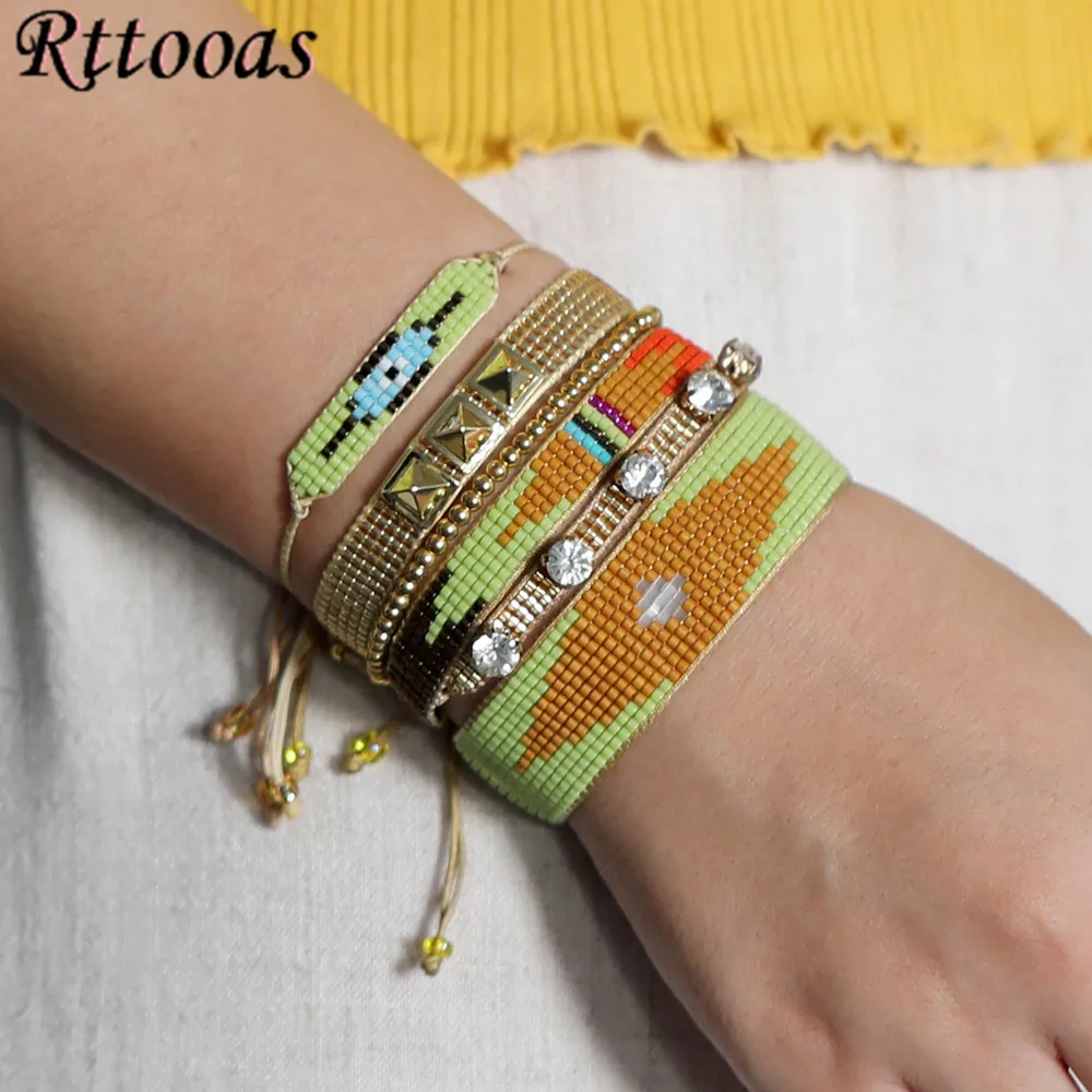 

Rttooas Summer New Arrival Miyuki Bracelet Armband Pulseras Mujer 2020 Bileklik Bohemian Handmade Loom Beaded Bracelets