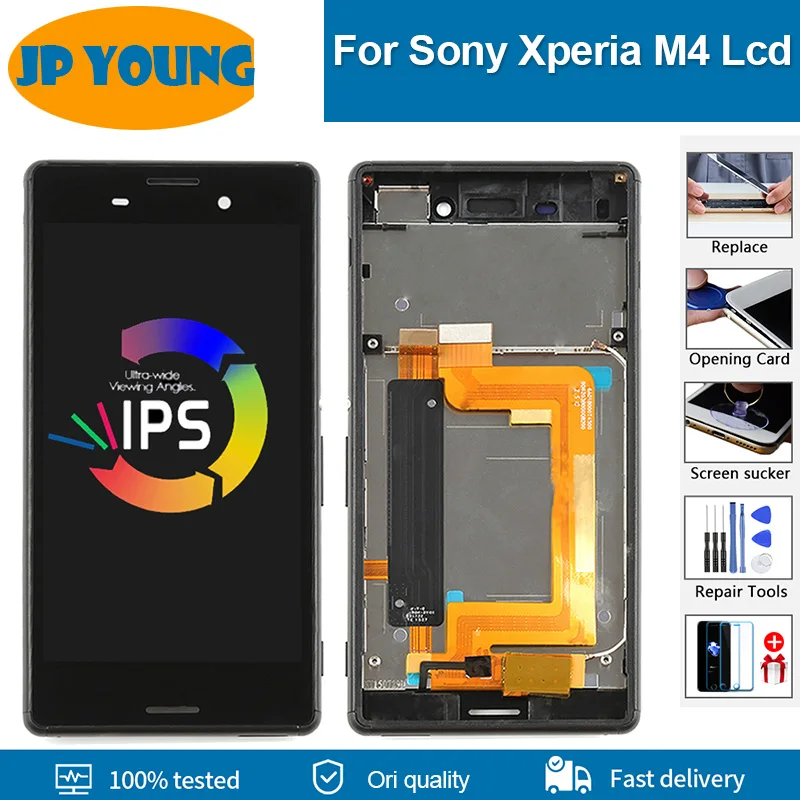 Оригинальный дисплей 5 0 дюйма для SONY Xperia M4 LCD Aqua сменный двойной с сенсорным