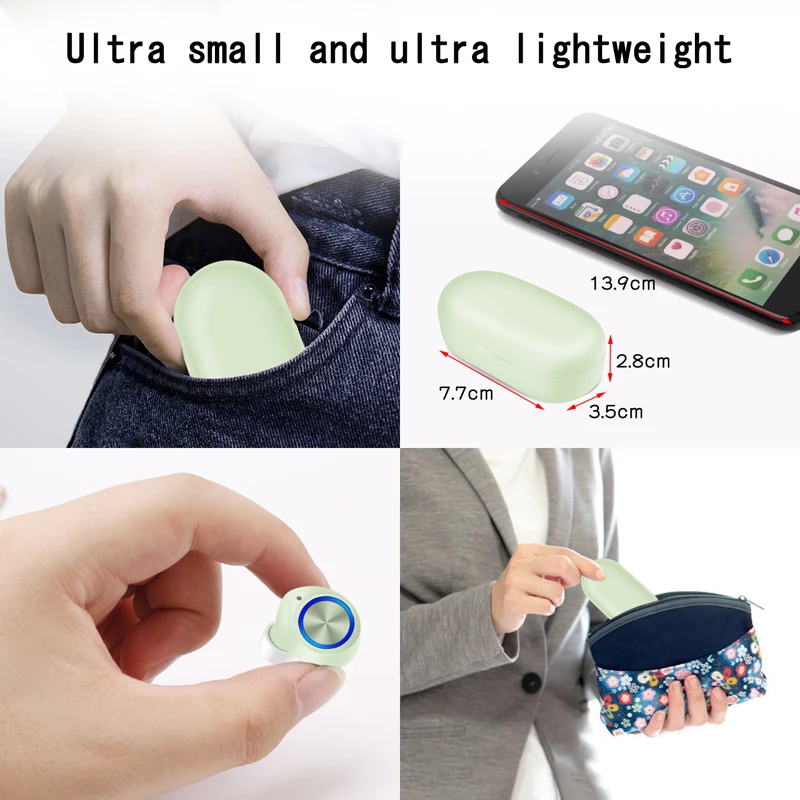 Беспроводные наушники TWS с микрофоном Bluetooth гарнитура для iPhone Xiaomi Huawei