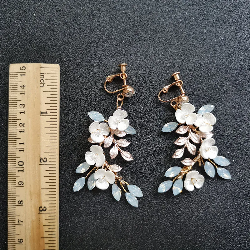 SLBRIDAL Стразы ручной работы с кристаллами жемчугом цветами свадебные