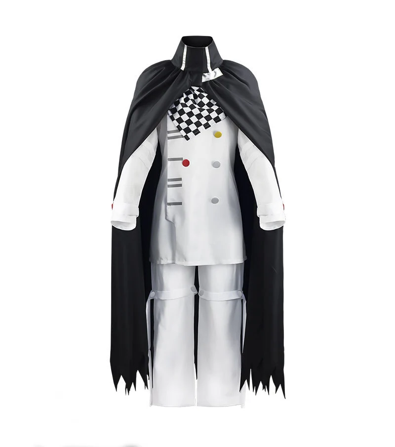 Костюм для косплея Kokichi Oma из аниме данганронпа V3 белая униформа шарф шапка плащ