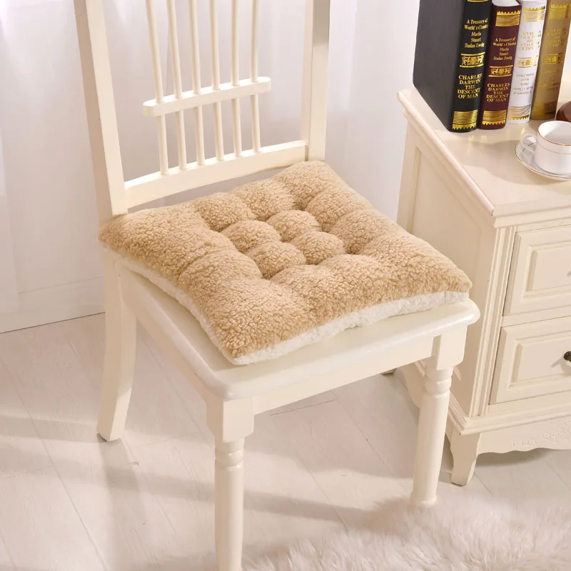 NewSeat подушка теплый ягненок Кашемир мягкий стул зимний для офиса бара подушки