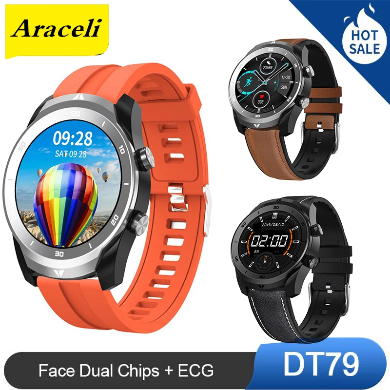 Alaceli DT79 Смарт часы для мужчин с Bluetooth звонком 360*360 HD ЭКГ + PPG Android IOS музыка 560 мАч