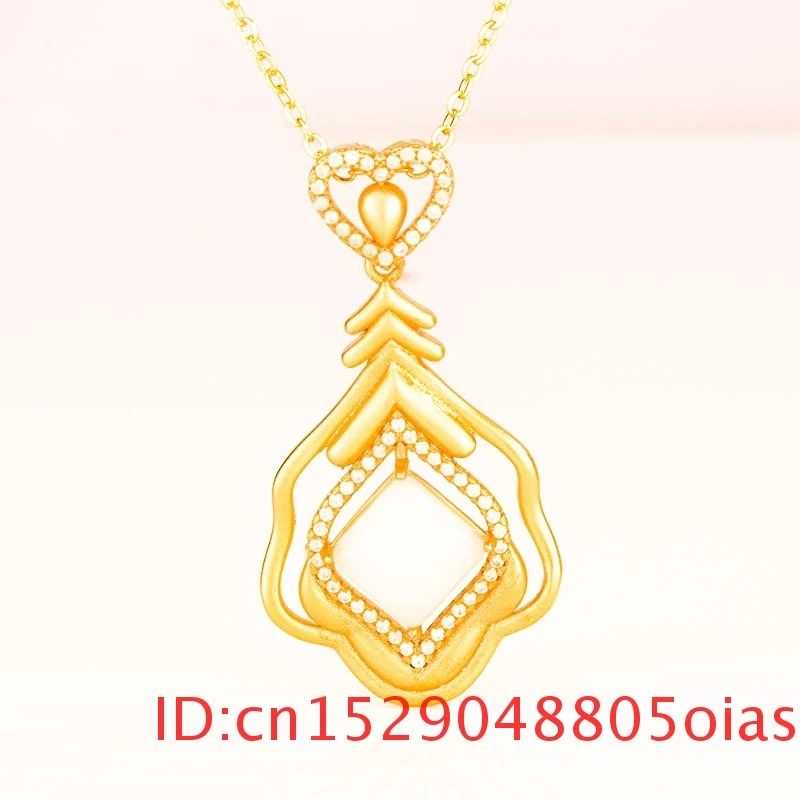 Натуральный нефритовый кулон ожерелье подарки Ювелирные изделия халцедон