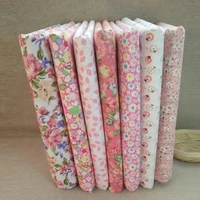 7pcsset cotton fabric for sewing quilting patchwork home textile pink series doll body cloth