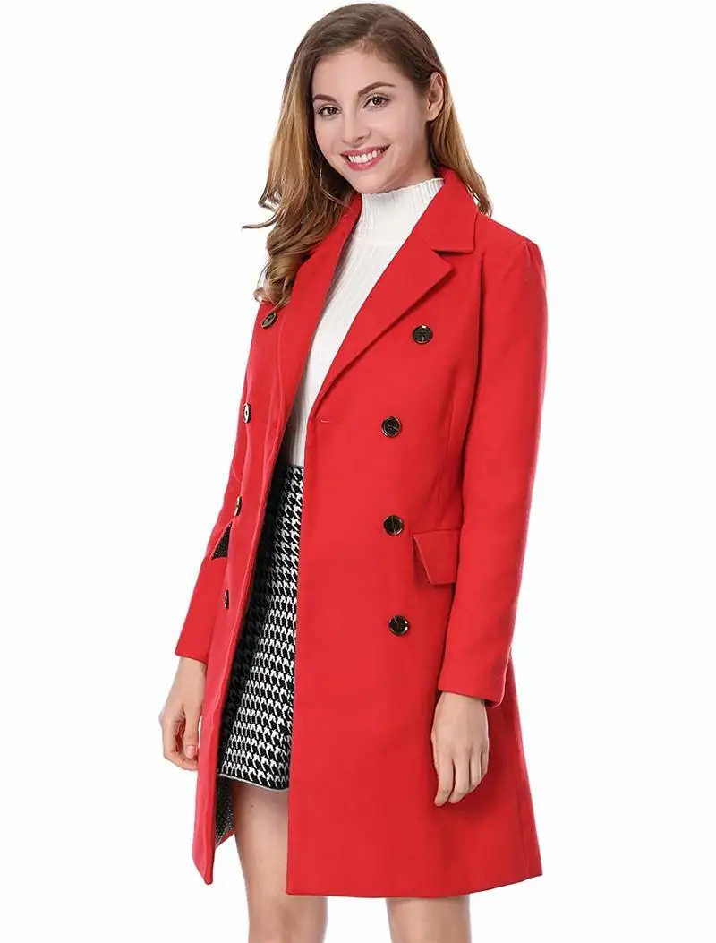 

Zogaa Spring Autumn women Long Wool Coats Office Lady Double Breasted Coats Elegant Blends Jacket Coats Solid Slim Fit Overcoat