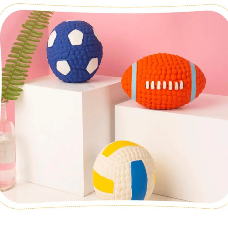 Резиновый мяч для собак игрушки жевательные Французские бульдоги товары