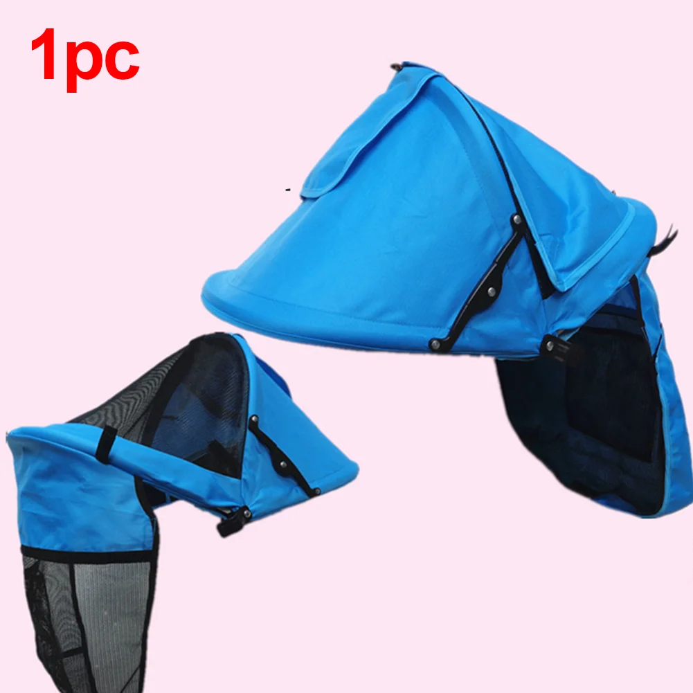 

Windproof With Bag Cover Baby Adjustable Canopy Blackout Blind Stroller Sunshades Front Hatching Oxford Foldable Sightseeing