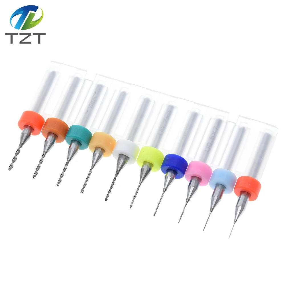 10 шт. 0 3 мм до 1 2 PCB мини сверло Вольфрамовая сталь карбид для печатной платы ЧПУ