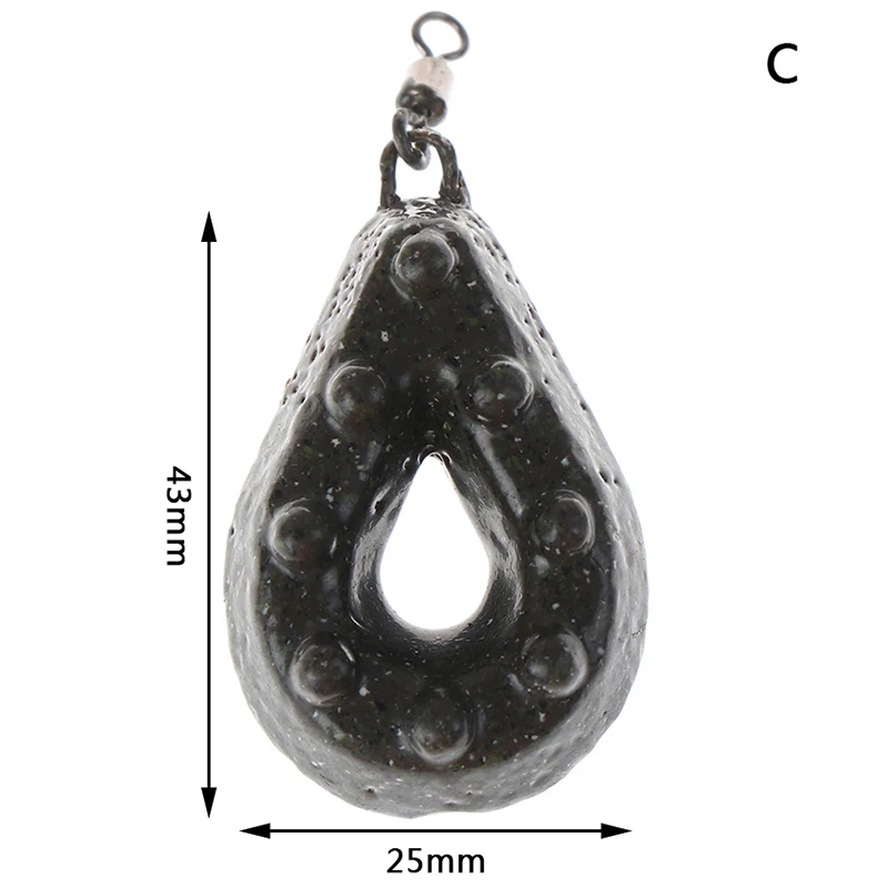 60g 1pc Drop Shape Weights Lead Sinkers With Ring Carp Fishing Anti Dust Sea Fishing Sinker Tackle 40/50/60g Carp Fishing Tackle - Цвет: 60g