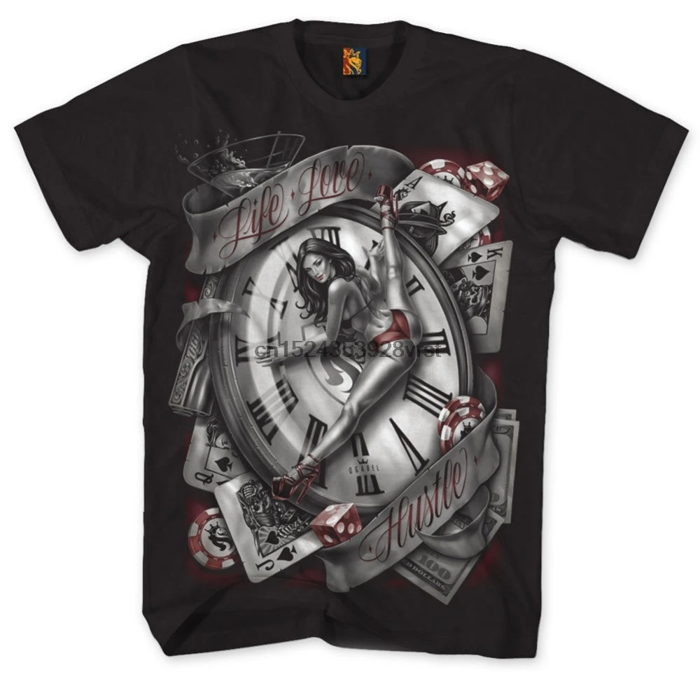 Мужская рубашка с коротким рукавом круглым вырезом и принтом в виде черепа |