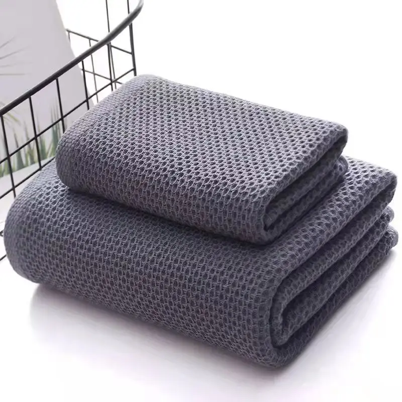 24 pcs 100 cotton bath towels for adults children high quality waffle towels absorbent quick dry soft home bathroom washcloth free global shipping
