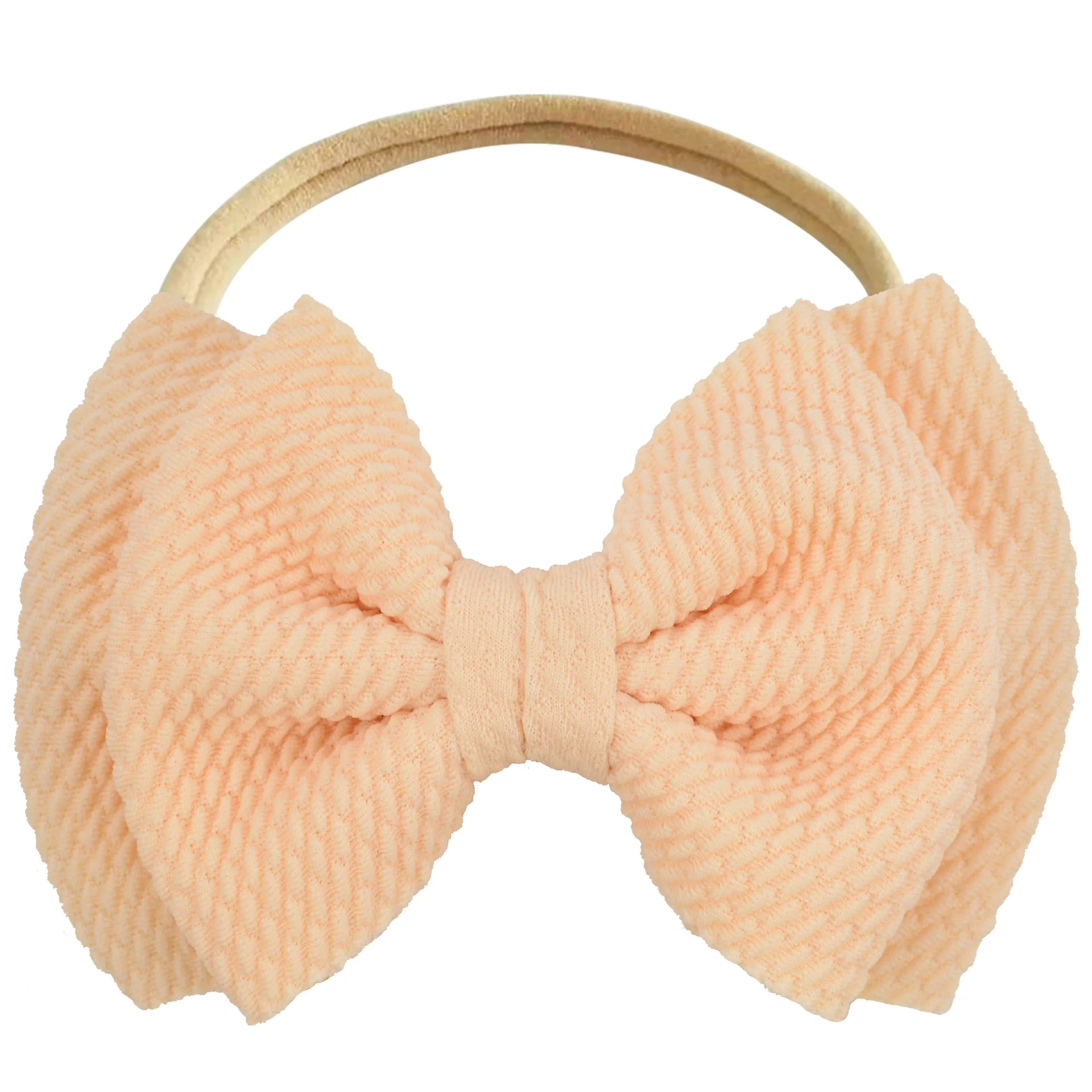 

New 20-color children's double-layer bowknot nylon headband small baby headband baby photo headwear