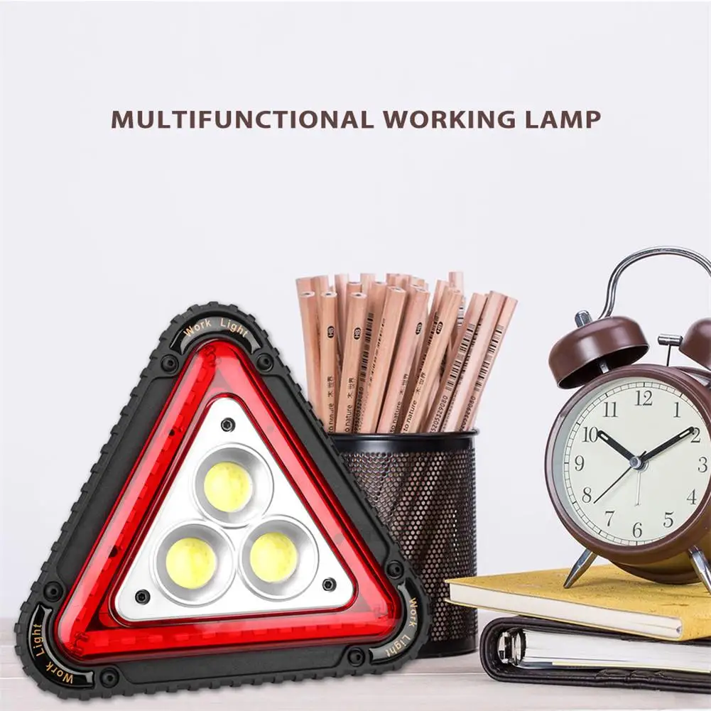 

3COB Working Light Traffic Warning Light USB Rechargeable Triangle Multi-Functional Outdoor Camping Tent Light