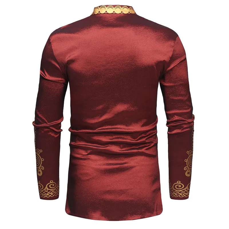 Мужская африканская рубашка с V образным вырезом Дашики одежда хипстерская