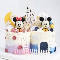 mickey mouse bowknot mickey mouse decoration heart balloon happy birthday cake topper children baby party baking supplies gift