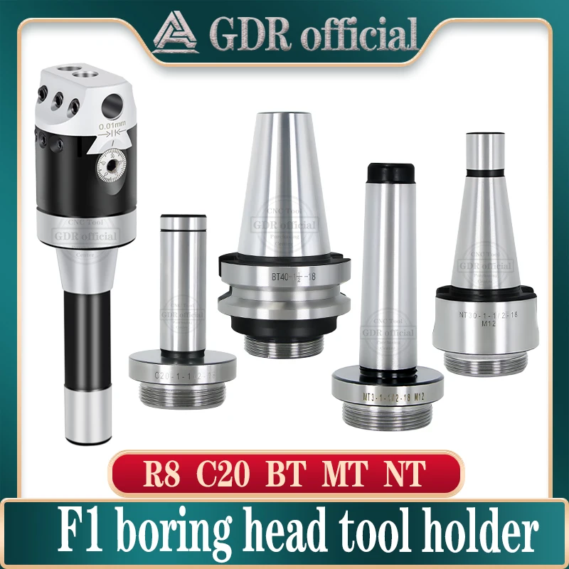

CNC F1 boring tool holder BT30 BT40 NT30 NT40 R8 MT MT2 MT3 MT4 MT5 C20 C25 F1 Boring tool holder F1 boring head connecter
