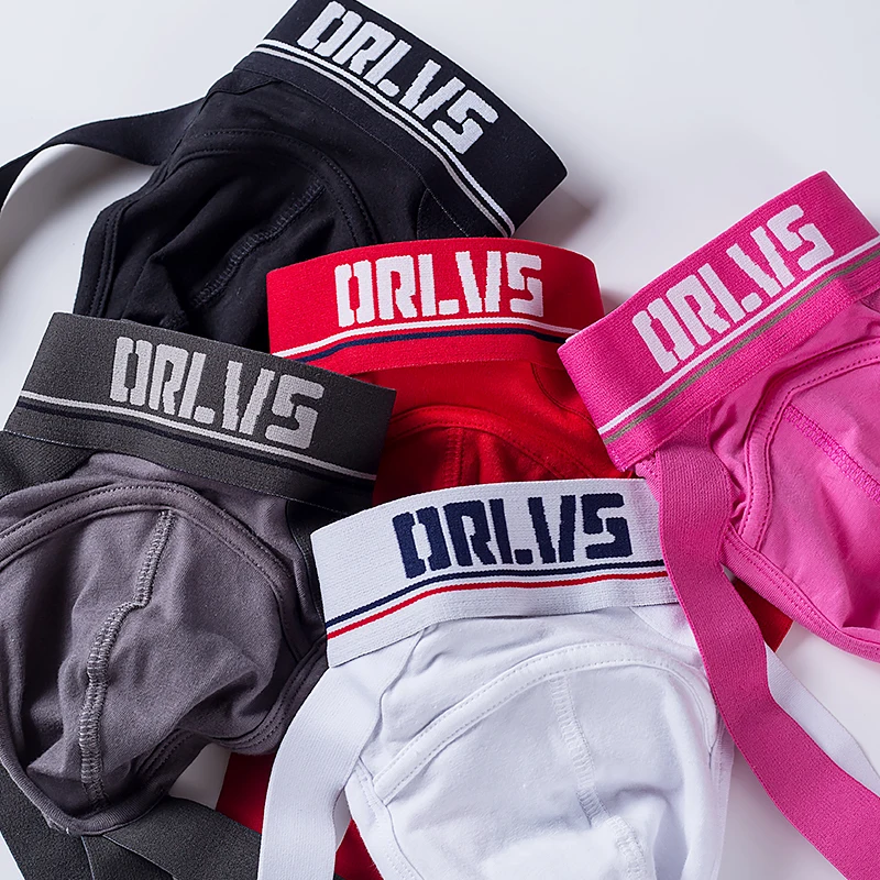 

Стринги ORLVS мужские из мягкой ткани, с двойным переплетением, высокой плотности, трусы с ремнем