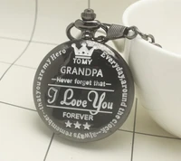 vintage chain retro the greatest pocket watch necklace for grandpa dad gifts forever reloj skyrim new arrival free shipping