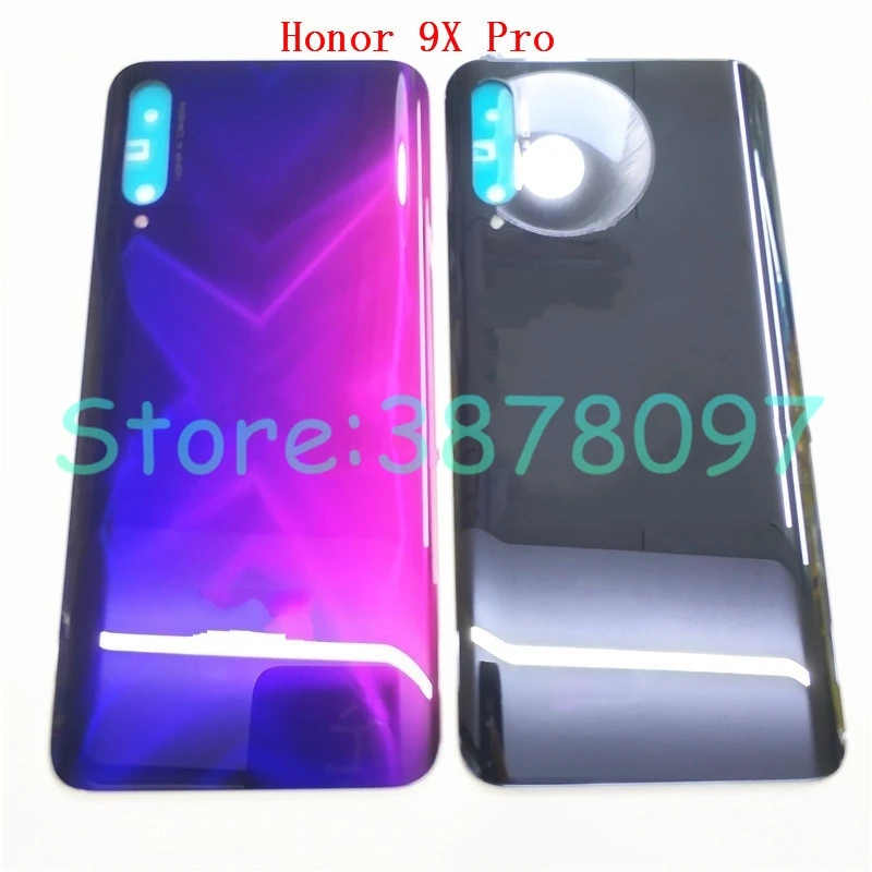 Стеклянная задняя крышка для Huawei Honor 9X 9 X Pro аккумулятора с клейкими запасными
