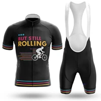 2022 rolling mens cycling kit professional cycling clothing quick dry summer sleeved cycling shirt bib short gel pad breathable