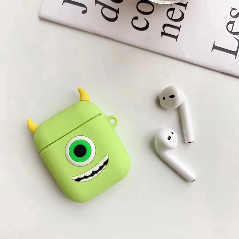 Медь Чехол для Apple airpods чехол силиконовый чехол airpods чехол с брелок для ключей для Apple AirPods мультяшный наушник - Цвет: Медь