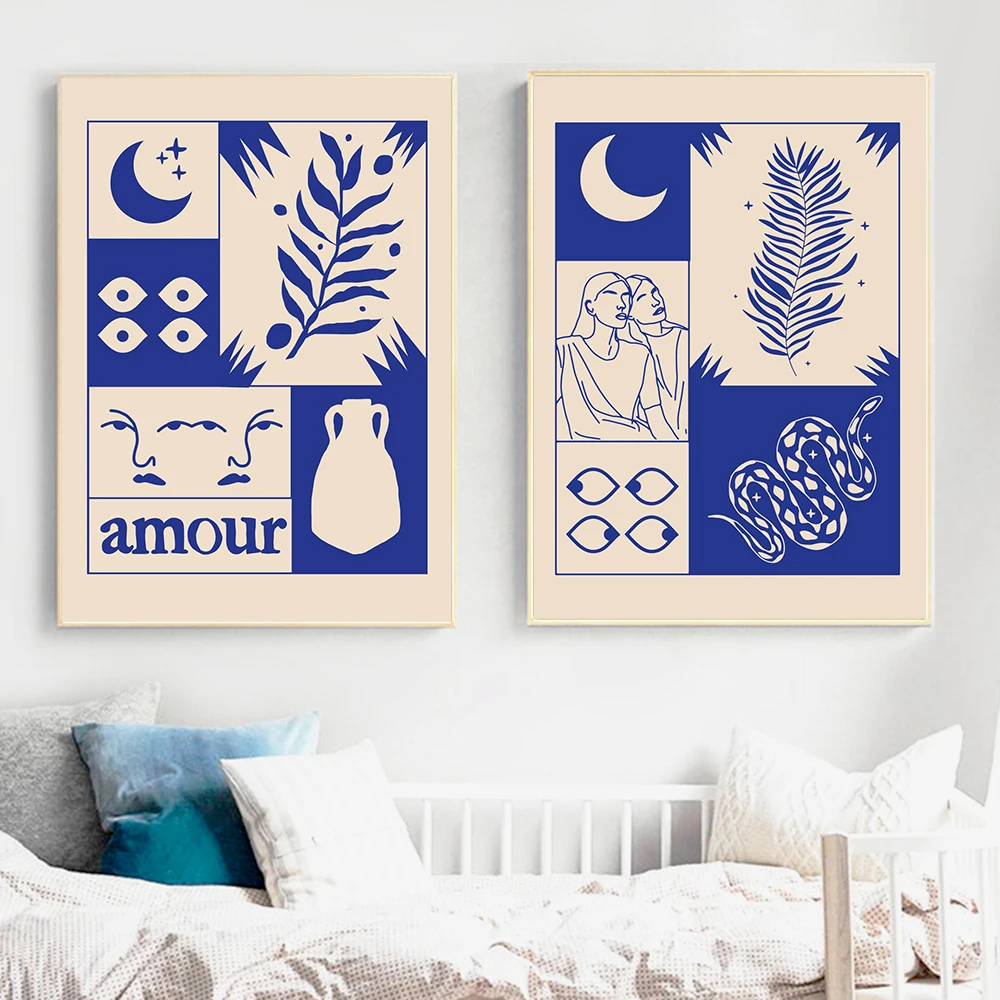 

Quote Poster Fortune Teller Canvas Painting Amour Art Print Retro Love Makes You Blind Wall Picture For Living Room Home Decor