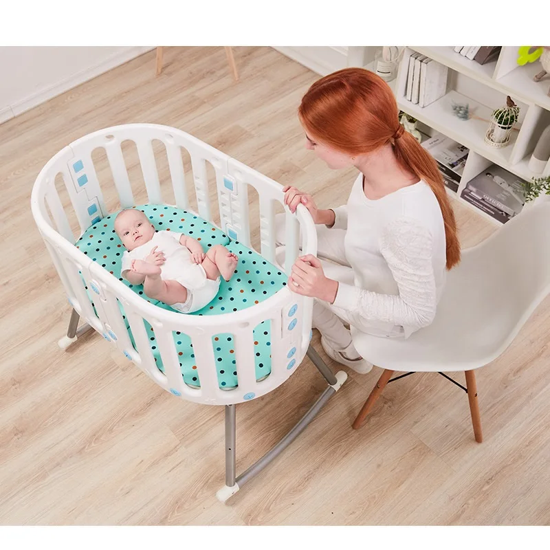 LazyChild Cradle Crib Foldable Baby Bed Multifunctional Splicing Bed For Newborn Children Study Desks And Chairs Dining Chair