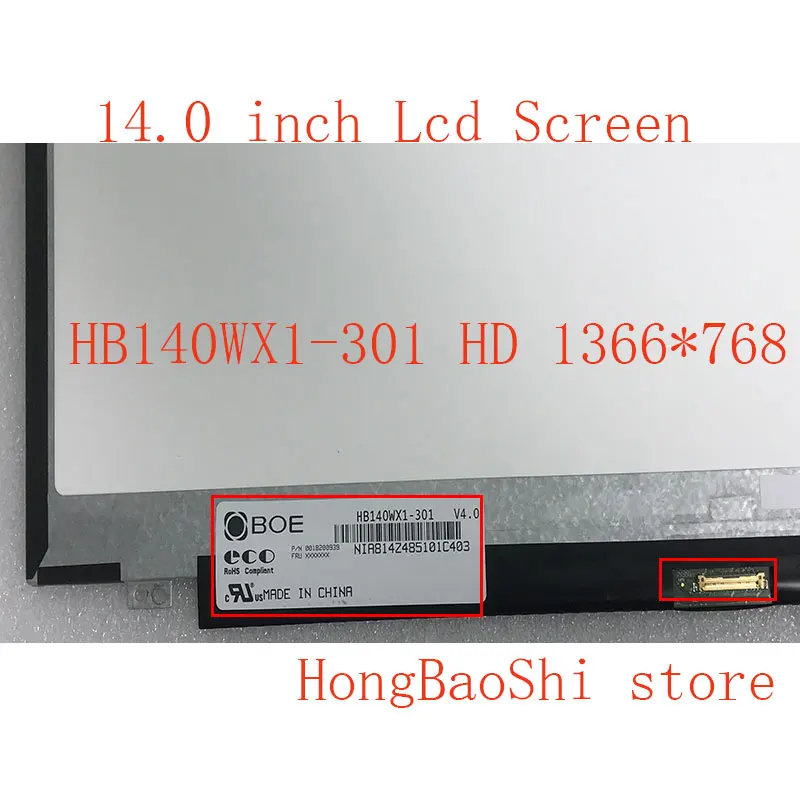 Новый A + 14. Светодиодный экран 0 дюймов 1366x768 Φ NT140WHM-N41 N140BGE-EB3 B140XTN02.E - купить по
