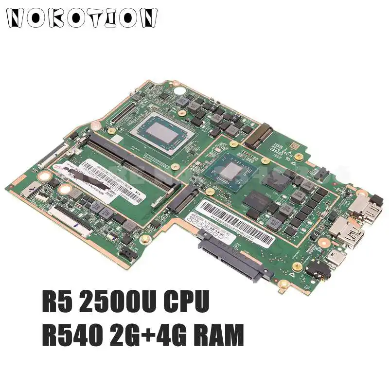 

NOKOTION For Lenovo IdeaPad 330S 330S-15ARR Laptop Motherboard 5B20R27418 R5 2500U CPU DDR4 R540 2GB+4GB RAM